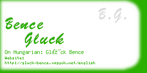 bence gluck business card